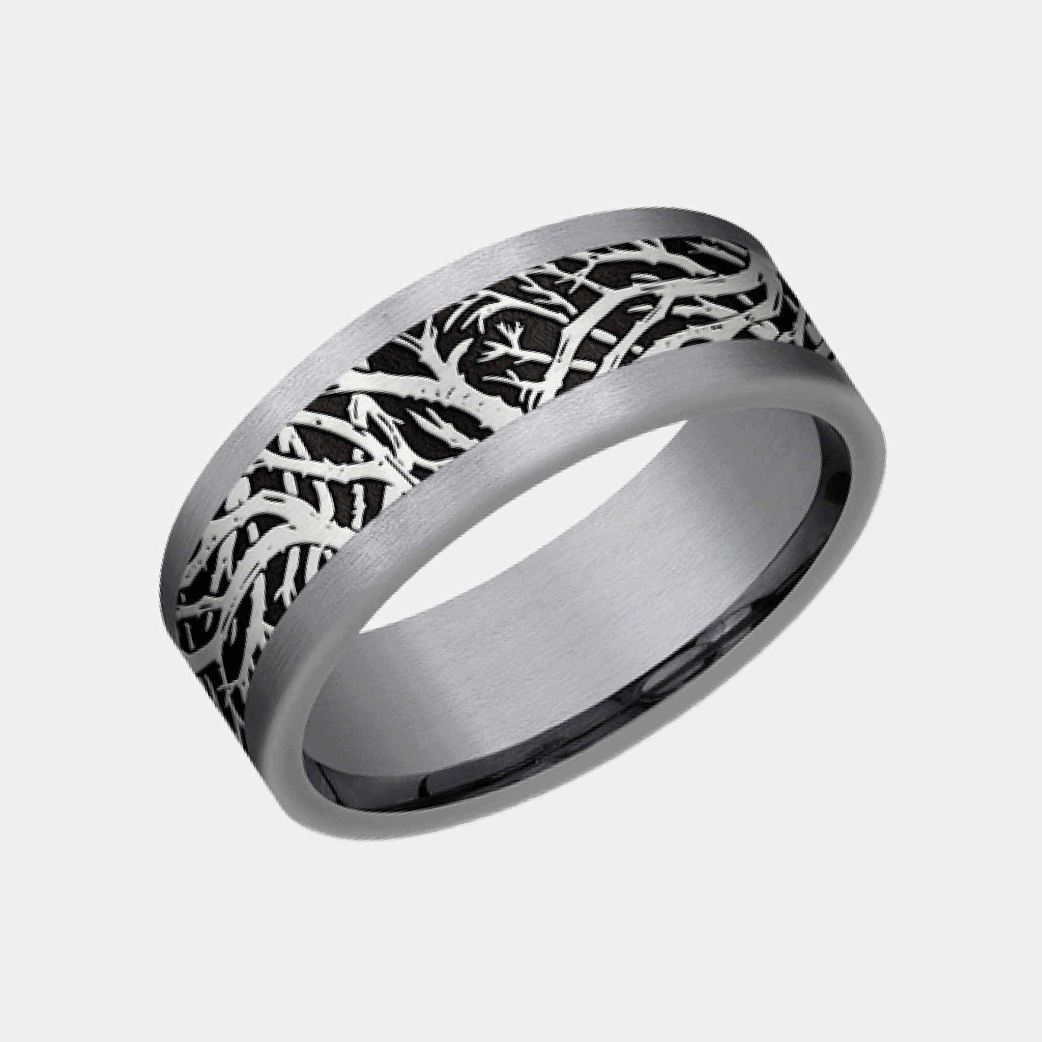 Men's Wedding Band | The Windsor | Tantalum Grey with Grey Black Titanium | Elysium