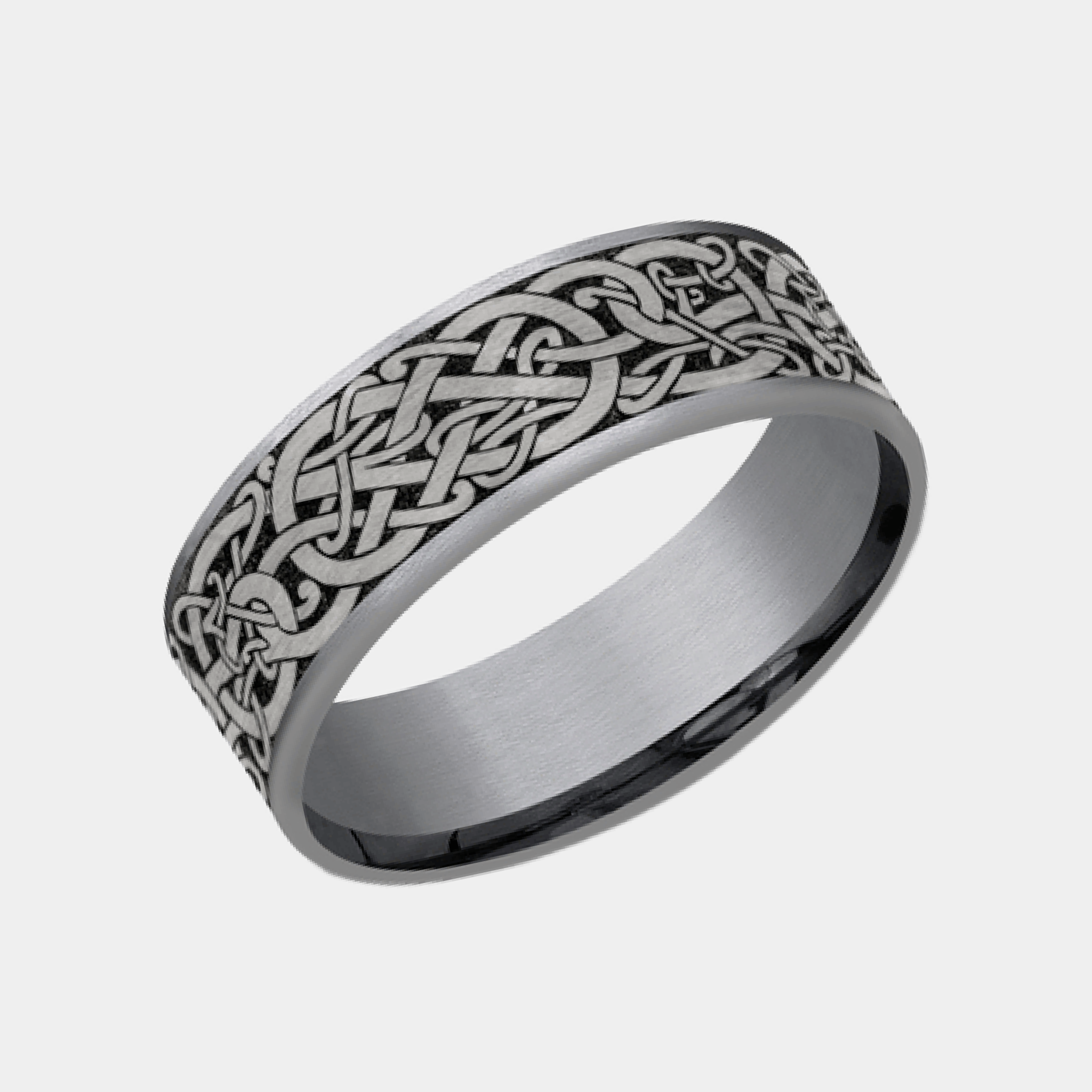 Men's Wedding Band | The Bergen | Tantalum Grey with Black Titanium | Elysium